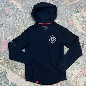 Baseball Lifestyle 101 Navy Hoodie Dry Fit Windbreaker - NWOT - Youth Large